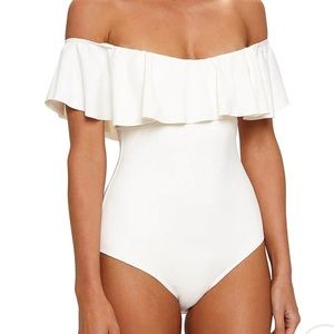 Eberjay So Solid Ecru Margarita One Piece Swimsuit Size M